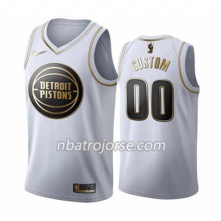 Män Detroit Pistons Tröja Skräddarsydda 2019-20 Nike Vit Golden Edition Swingman Män Detroit Pistons Tröja Skräddarsydda 2019-20 Nike Vit Golden Edition Swingman